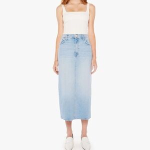 Mother The Pencil Pusher Indie Midi Denim Jean Skirt in Limited Edition Sz 28